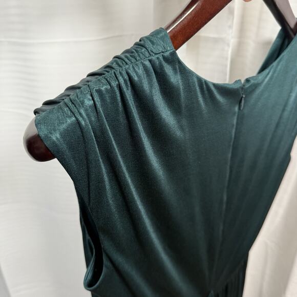 Dress the Population Krista Elegant Tie-Waist Gown Emerald Green Size Large - Picture 5 of 13